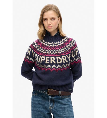 W6110555A Pull Fairisle (S), Casuel, Acrylique, Marine - Superdry - Modalova