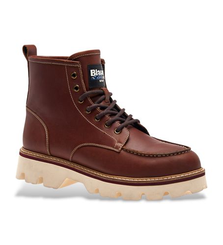 F4RUSK03 Bottines en cuir marron Rusk (41), Plat, Lacets, Casuel - Blauer - Modalova