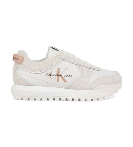 YW0YW00934 Toothy Leather Sneakers (36), Cuir, Blanc, 3 à 5 cm, Lacets, Casuel - Calvin Klein Jeans - Modalova