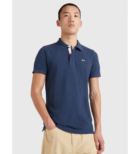 Til mænd. DM0DM15370 TJM Slim navy polo shirt (S), Blå, Casual, Korte ærmer, Økologisk bomuld, Bæredygtig - Tommy Jeans - Modalova