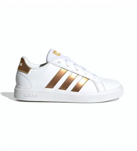 Til kvinder. GY2578 Grand Court S Sneakers Grand Court White (38), Hvid, Fast, Blonder, Casual, Sport, Tennis/padeltennis, Multisport - adidas - Modalova