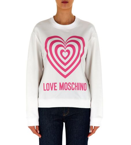 Til kvinder. W 6 306 56 E 2246 sweatshirt med logo (38), Casual, Bomuld - Love Moschino - Modalova