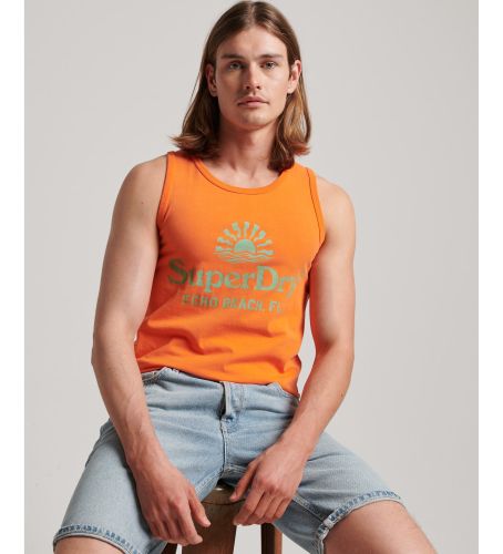 Til mænd. M6010768A Vintage Venue Neon tank top (M), Casual, Bomuld, Uden ærmer/stropper - Superdry - Modalova