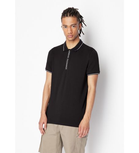 Til mænd. 8NZF71ZJH2Z1200 Stretch-poloshirt i bomuld (L), Casual, Klassisk, Korte ærmer - Armani Exchange - Modalova