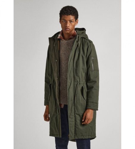 Til mænd. PM402845 Bowie Parka (L), Casual, Bomuld, Lange ærmer, Bæredygtig - Pepe Jeans - Modalova