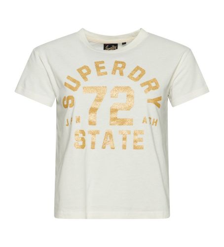 Til kvinder. W1011254A College Scripted Graphic T-shirt (S), Hvid, Casual, Korte ærmer - Superdry - Modalova