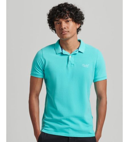 Til mænd. M1110345A Polo Vint Destroy (S), Casual, Bomuld, Korte ærmer - Superdry - Modalova