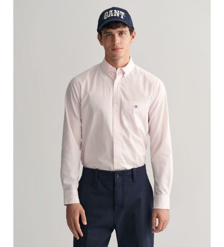 Til mænd. 3000140 Poplinskjorte Regular Fit Banker Stripe Lyserød (4XL), Casual, , Bomuld, Lange ærmer - Gant - Modalova