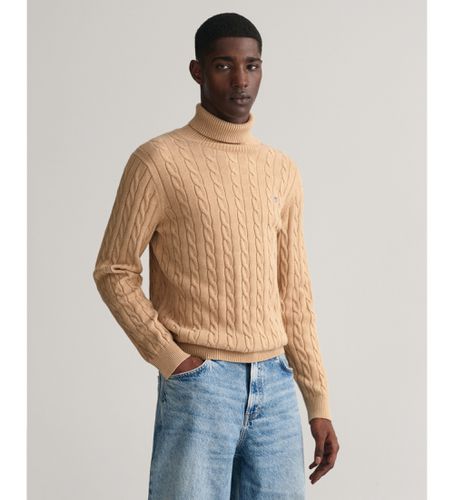 Til mænd. 8050607 Cotton Eights-strikket pullover med svanekrave (L), Casual, Bomuld - Gant - Modalova