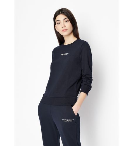 Til kvinder. 8NYM29YJE5Z1510 Navy sweatshirt (L), Casual, Bomuld, Lange ærmer, Blå - Armani Exchange - Modalova