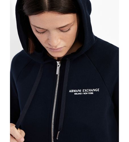 Til kvinder. 8NYM28YJE5Z1510 Navy sweatshirt (L), Casual, Bomuld, Lange ærmer, Blå - Armani Exchange - Modalova