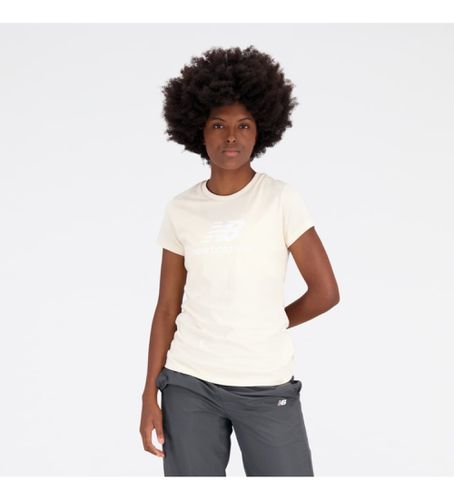 Til kvinder. WT31546 Essentials t-shirt med stablet logo, (S), Casual, Sport, Multisport, Korte ærmer - New Balance - Modalova