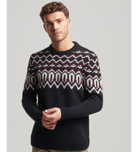 Til mænd. M6110528A Strikket pullover med rund hals og alpehue (S), Casual, Akryl - Superdry - Modalova