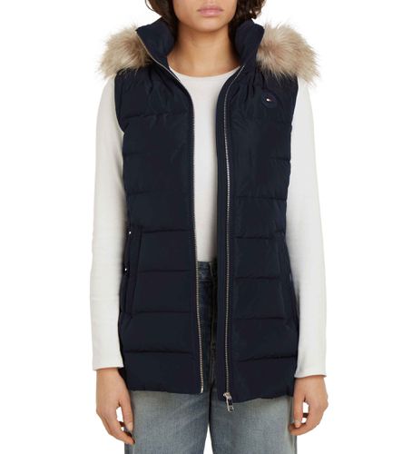 Til kvinder. WW0WW43634 Navy-vest med hætte (L), Blå, Casual, Genanvendt nylon - Tommy Hilfiger - Modalova