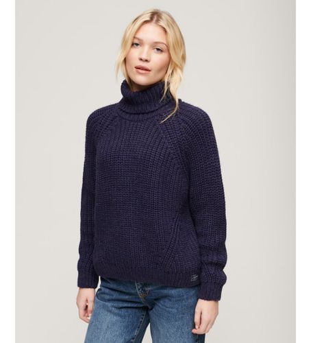 Til kvinder. W6110397A Løs strikket pullover med rullekrave (S), Casual, Akryl, Lange ærmer - Superdry - Modalova