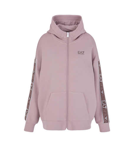 Til kvinder. 6DTM03_TJUXZ Sweatshirt med hætte og logostribe (XXL), Casual, Sport, Bomuld, Multisport - EA7 - Modalova