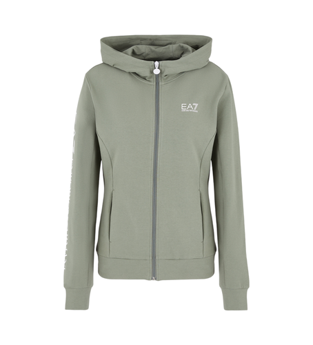 Til kvinder. 6DTM10_TJZEZ Skinnende sweatshirt med hætte i stretchbomuld (L), Casual, Sport, Multisport - EA7 - Modalova