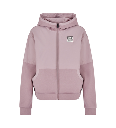 Til kvinder. 6DTM32_TJZUZ Lyserød sweatshirt med hætte (L), Casual, Sport, Pink, Bomuld, Multisport - EA7 - Modalova