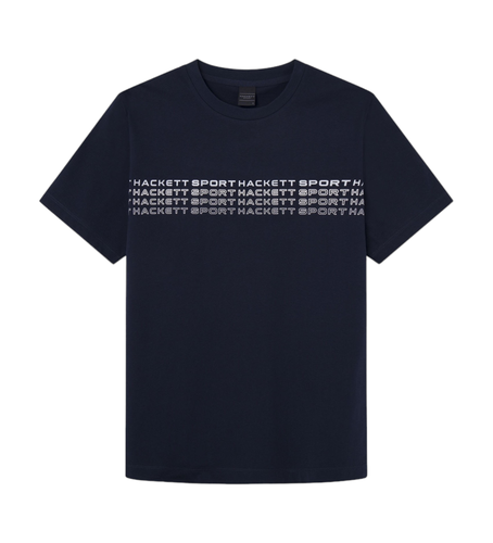 Til mænd. HM500852 T-shirt Hs Logo Driver navy (XS), Casual, Bomuld, Korte ærmer, Blå - Hackett London - Modalova