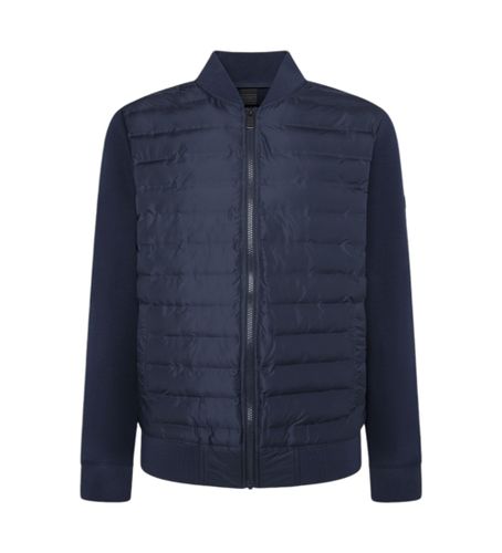 Til mænd. HM581276 Hs Quilt Bomber Jacket Fz navy (S), Casual, Bomuld, Blå - Hackett London - Modalova