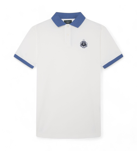 Til mænd. HM563359 Heritage Polo Logo (M), Casual, Bomuld, Korte ærmer - Hackett London - Modalova