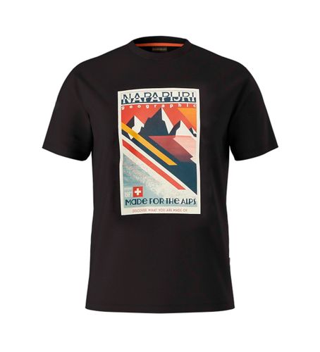 Til mænd. NP0A4I3E T-shirt med logo, (L), Casual, Sport, Bomuld, Multisport, Korte ærmer - Napapijri - Modalova