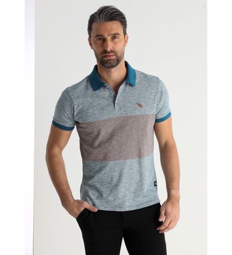 Til mænd. 630157080 Kortærmet jacquardvævet poloshirt med print (S), Casual, Bomuld, Korte ærmer - Victorio & Lucchino, V&L - Modalova