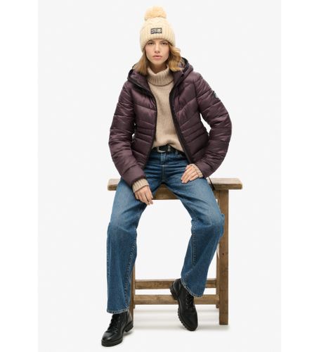 Til kvinder. W5011724A Vatteret jakke med hætte Fuji (S), Casual, Polyester - Superdry - Modalova