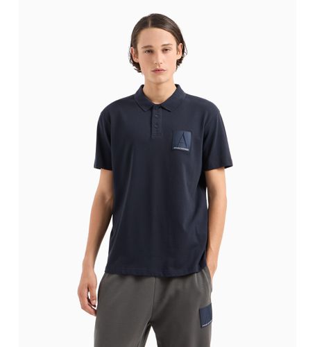 Til mænd. 6DZFJAZJXHZ1510 Polo shirt navy patch (M), Casual, Bomuld, Korte ærmer, Blå - Armani Exchange - Modalova