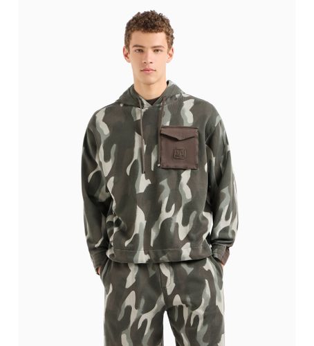 Til mænd. 6DZMHBZJNHZ4891 Hættetrøje i camouflage (L), Casual, Bomuld - Armani Exchange - Modalova