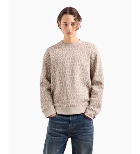 Til mænd. 6DZMJKZJZGZ5707 Sweatshirt med rund hals, regenereret bomuld og tone-i-tone-logo i . (L), Casual - Armani Exchange - Modalova