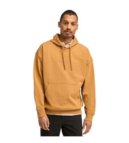 Til mænd. TB0A6VEXP471 Sweatshirt med hætte og logo på ryggen i gult (S), Casual, Økologisk bomuld, Bæredygtig - Timberland - Modalova