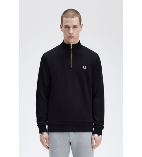 Til mænd. M3574 Sweatshirt med halv lynlås, (S), Casual, Bomuld - Fred Perry - Modalova