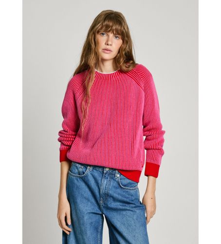 Til kvinder. PL702269 Lyserød palme-trøje (L), Casual, Pink, Bomuld - Pepe Jeans - Modalova