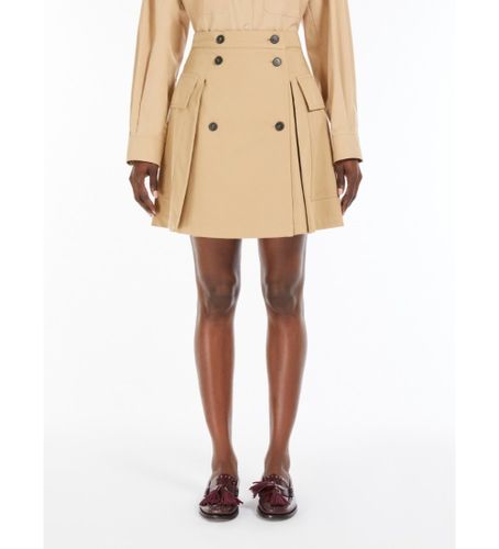 Til kvinder. 2515101021600 Zebio gabardine kort nederdel (38), Casual, Bomuld - Weekend Max Mara - Modalova