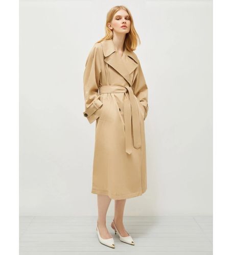 Til kvinder. 2513021051200 Grolla lang trenchcoat (38), Beige, Casual, Bomuld - Marella - Modalova