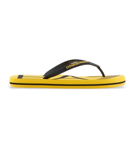 Unisex. XCQ004_XK196 Flip-flops med gult logo (37), Fast, Ingen, Badetøj - EA7 - Modalova