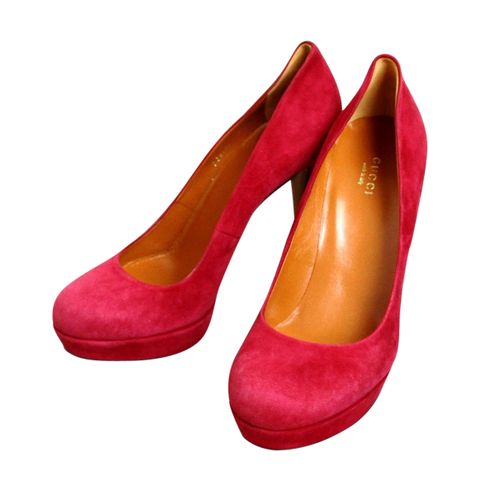 Women's Suede Platform Pump Shoes - Gucci - Modalova