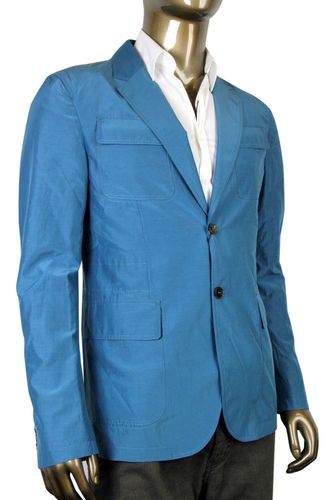 Men's Light Blazer Cotton Silk Two Button Jacket (G 54 / US 44) - Gucci - Modalova