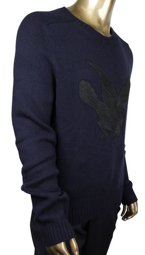Men's Cashmere Wool Sweater with bird Patch (Medium) - Gucci - Modalova