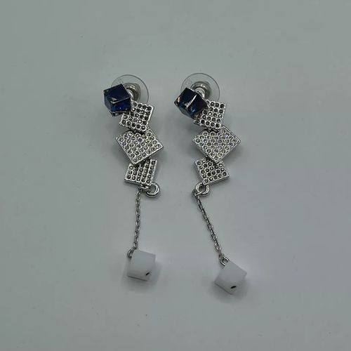 EMERGENCY Bermuda Drop Down Earrings with Cube - Swarovski - Modalova