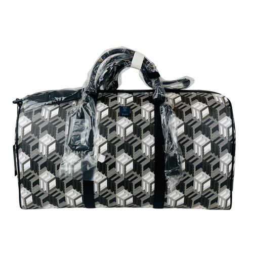 White Cubic Monogram Canvas Weekender Duffel Bag - MCM - Modalova