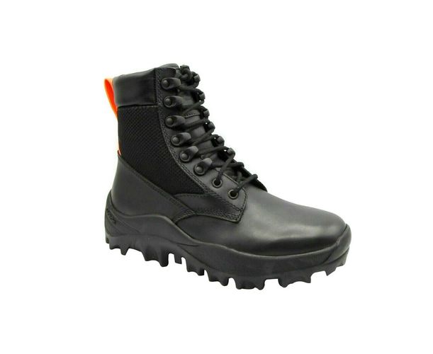 Men's Leather Reflective Patch With Orange Pull Boots (41 EU / 8 US) - MCM - Modalova