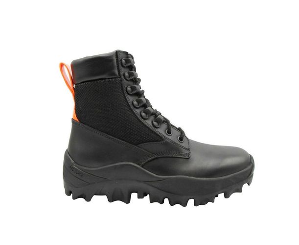 Men's Leather Reflective Patch With Orange Pull Boots (42 EU / 9 US) - MCM - Modalova