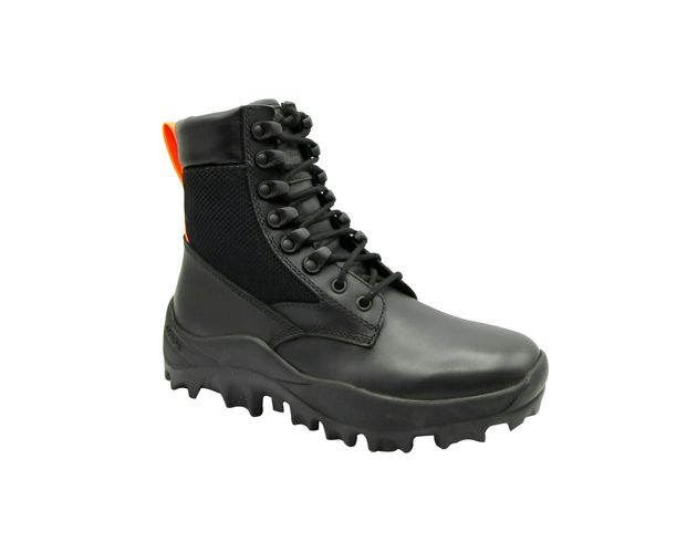 Women's Leather Reflective Patch With Orange Pull Boots (37 EU / 7 US) - MCM - Modalova