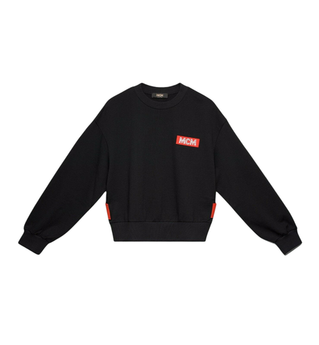 Men's Cotton Rubber Logo Oversized Pullover Sweater (Regular; S) - MCM - Modalova