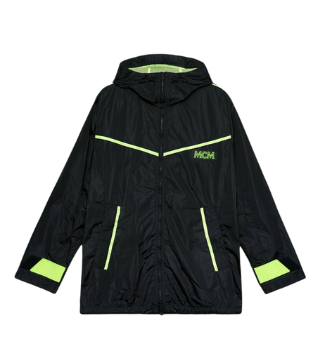 Men's Flo Nylon Rubber Logo Parka Windbreaker Jacket (Regular; S) - MCM - Modalova