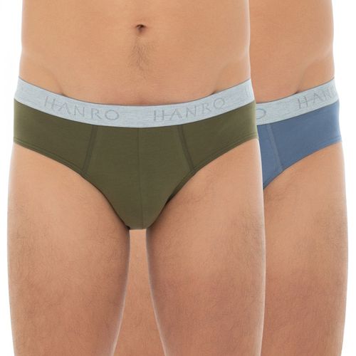 Hanro 2-er Set Slips Blau & Khaki - Hanro - Modalova