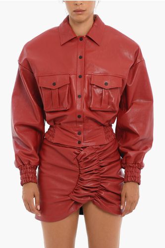Blouson fit Cropped Leather Jacket Größe 38 - The Mannei - Modalova