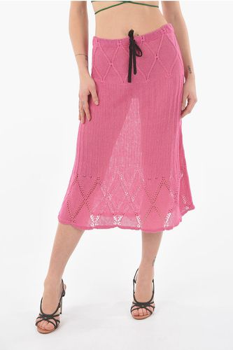 Flax Maxi Skirt with Perforated Details size L - Cormio - Modalova